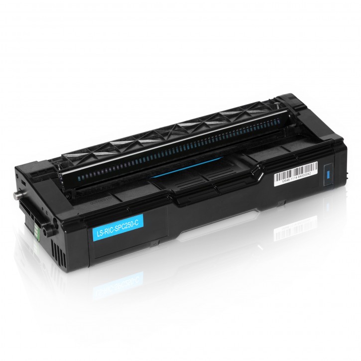 Toner-Patrone rebuilt Ricoh (407544), Cyan, Ricoh Aficio SP C 250, Aficio SP C 250 DN, Aficio SP C 250 E, Aficio SP C 250 SF, Aficio SP C 250 SFW, SP C 250, SP C 250 DN, SP C 250 E, SP C 250 SF, SP C 250 SFW