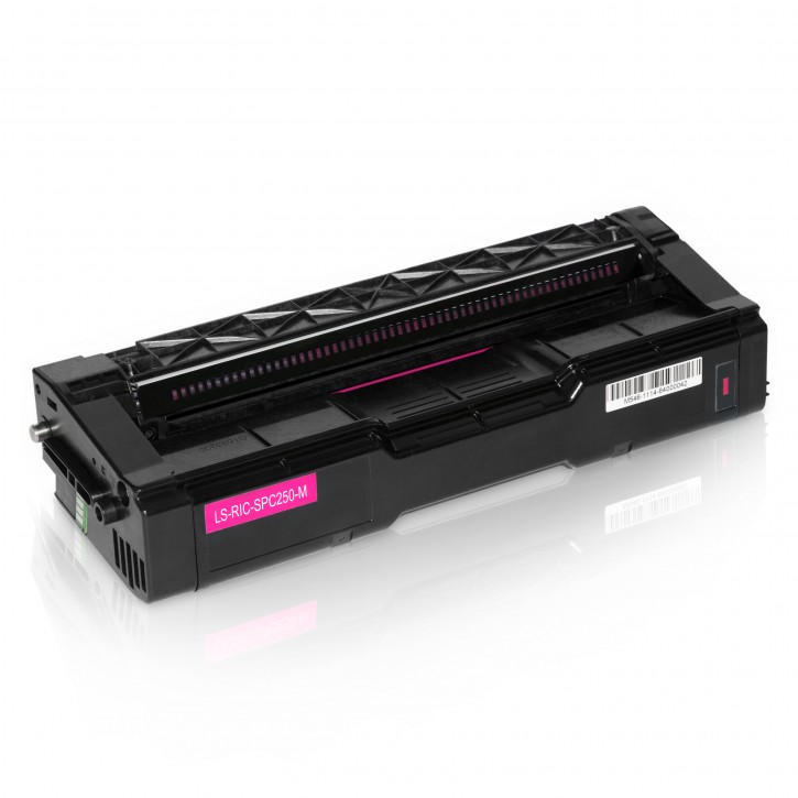 Toner-Patrone rebuilt Ricoh (407545), Magenta, Ricoh Aficio SP C 250, Aficio SP C 250 DN, Aficio SP C 250 E, Aficio SP C 250 SF, Aficio SP C 250 SFW, SP C 250, SP C 250 DN, SP C 250 E, SP C 250 SF, SP C 250 SFW